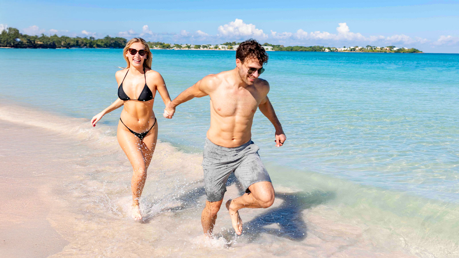 Couples resort beach