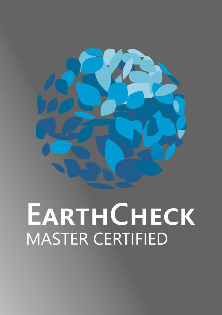 a logo with blue leaves