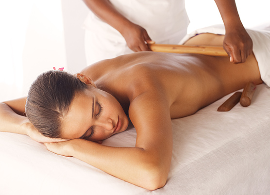 a woman getting a massage treatment 
