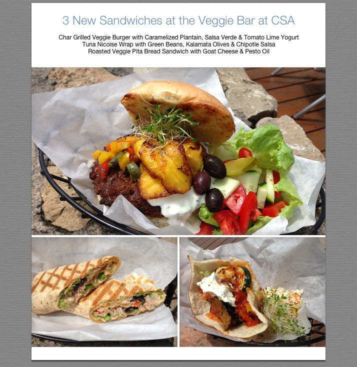 Veggie Sandwiches at CSA