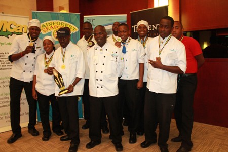 Some members of the Couples Resorts Team with their medals